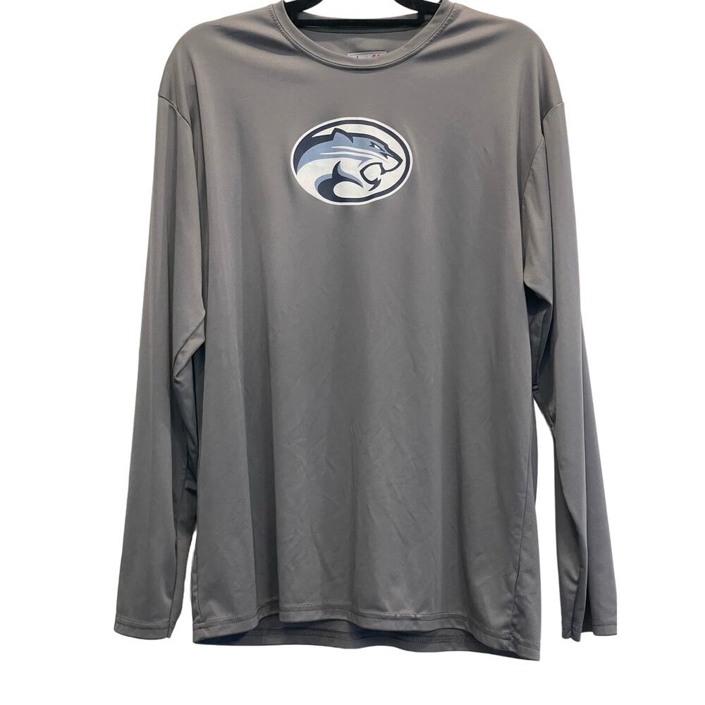 A4 China Spring Cougars Long Sleeve athletic shirt L Gray